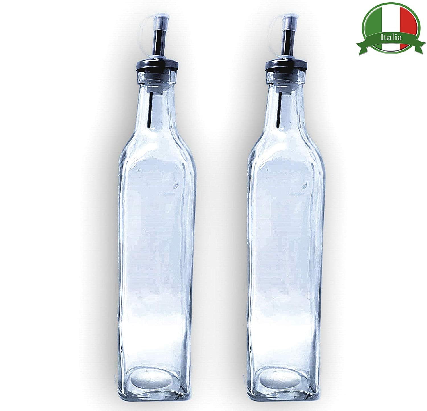 Olive Oil and Vinegar Dual Glass Dispenser Bottles VB4