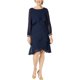 thumbnail image 1 of SLNY Vestido de gasa con gradas para mujer, azul, 12 SLNY escalonado, 1 of 1