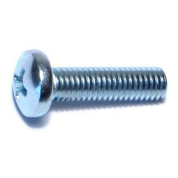 #10-32 x 3/4" Zinc Phillips Pan Head Machine Screws (100 pcs.)
