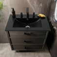 thumbnail image 3 of JONATHAN Y Ancillary 3-Hole 24 in. W x 18.25 in. D Classic Contemporary Rectangular Ceramic Single Sink Basin Vanity Top, Black, 3 of 8