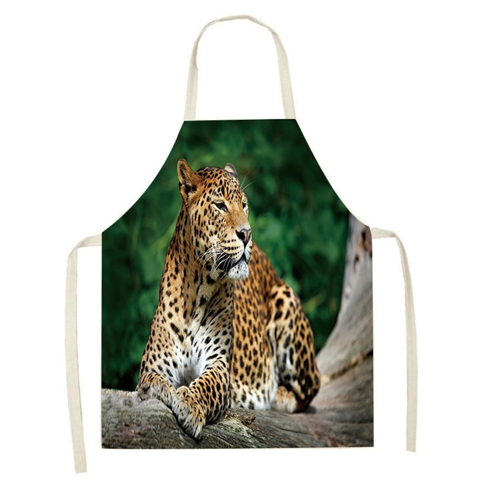 Moslion Leopard Print Apron,Wild Animal Leopard Skin Cheetah Pattern