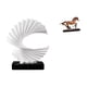 thumbnail image 1 of Estatua de caballo ondulado, figura abstracta de resina, adorno artístico para dormitorio, sala de estar, escritorio, estantería, decoración del hogar, 1 of 8