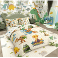 thumbnail image 2 of Erosebridal Cartoon Green Dinosaur Twin Bedding Sets for Kids, Cartoon K Letter Bedding Comforter Set, Polka Dots Reversible, 7pcs, 2 of 5