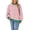 Pink, variant on Deago Women Oversized Striped Color Block Long Sleeve Crew Neck Sweatshirt Casual Loose Pullover Y2K Shirt Top