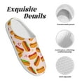 thumbnail image 5 of Lsque Hot Dog In Heart Pattern Womens Comfort Cotton on Scuff With Memory Foam and Anti-skid Sole Slipper-42/43, 5 of 7