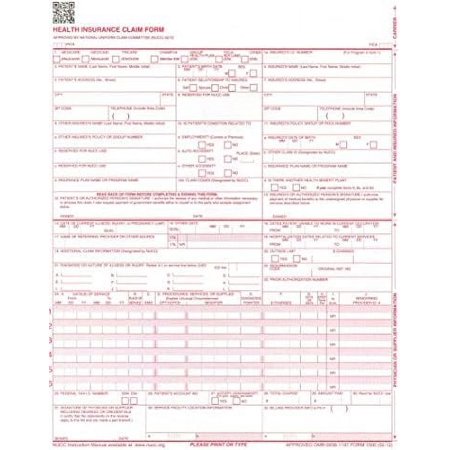 New CMS 1500 Claim Forms - 3,500 Sheets (02/12 Version) for Laser or Inkjet Printers by Jaxplaza