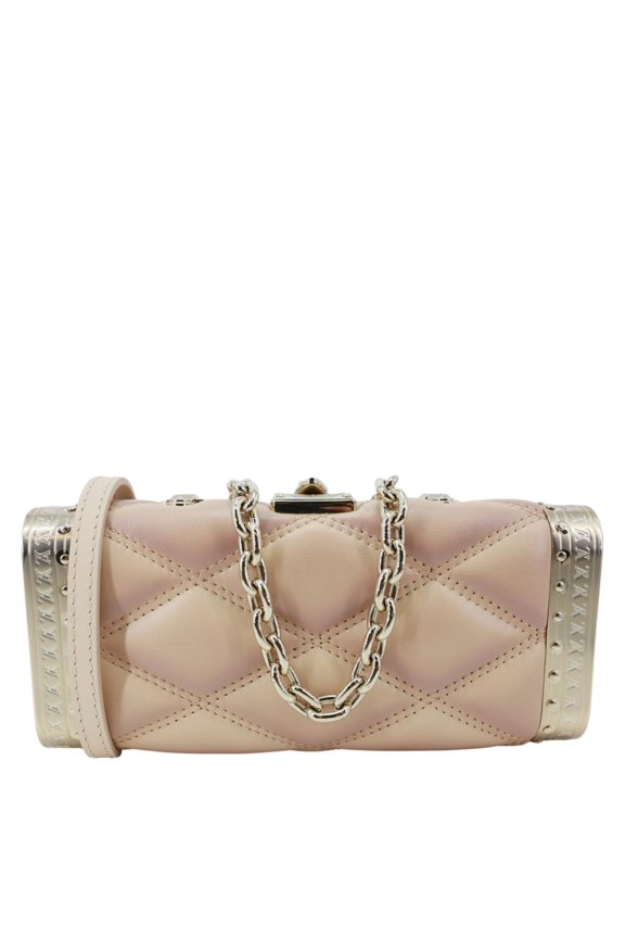 Pre-Owned Louis Vuitton GO-14 Malletage Minaudiere Quilted Lambskin Leather Crossbody Bag Gold