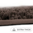thumbnail image 3 of Hitime Soft Chenille Bath Rug Mat 24" x 36" Quick Dry Machine Washable Bathroom Runner - Ultra Absorbent Non-Slip Backing - Brown, 3 of 11