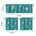 thumbnail image 6 of Country Floral Print Curtains 24" Short - 3 Panel Vintage Set with Bohemian Blooms, Farmhouse Rod Pocket Window Treatment, 6 of 6