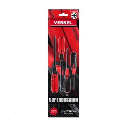 Vessel Tools SUPER CUSHION JIS Screwdriver 4PCS. Set