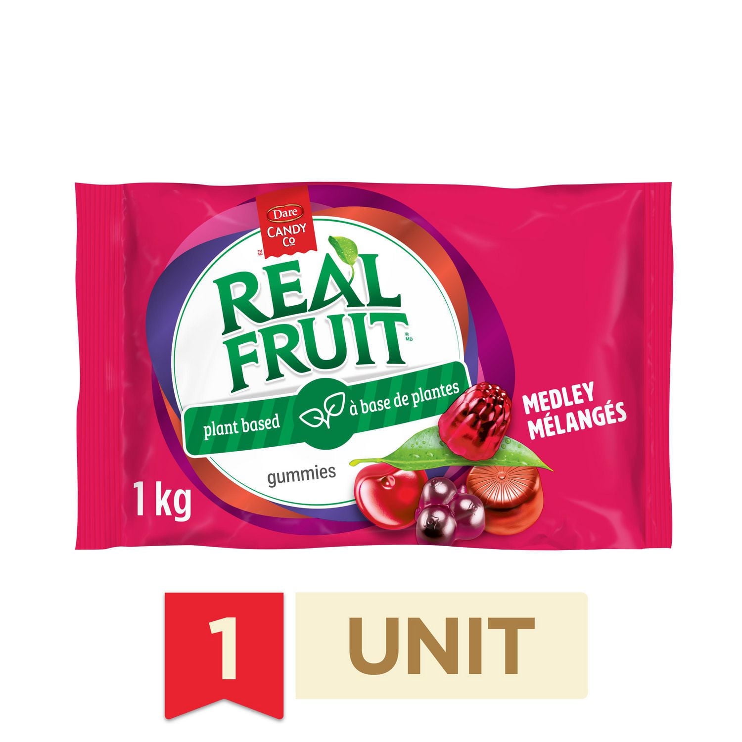 REALFRUIT Gummies Medley Candy, Dare Real Fruit, 1KG