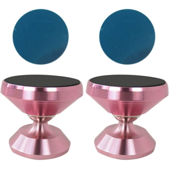 2 Pack Magnetic Phone Holder for Car Universal Strong Magnetic Phone Holder Mount 360 Adjustable, Dashboard 360° Rotation car Mount for All Cell Phone Rose Gold