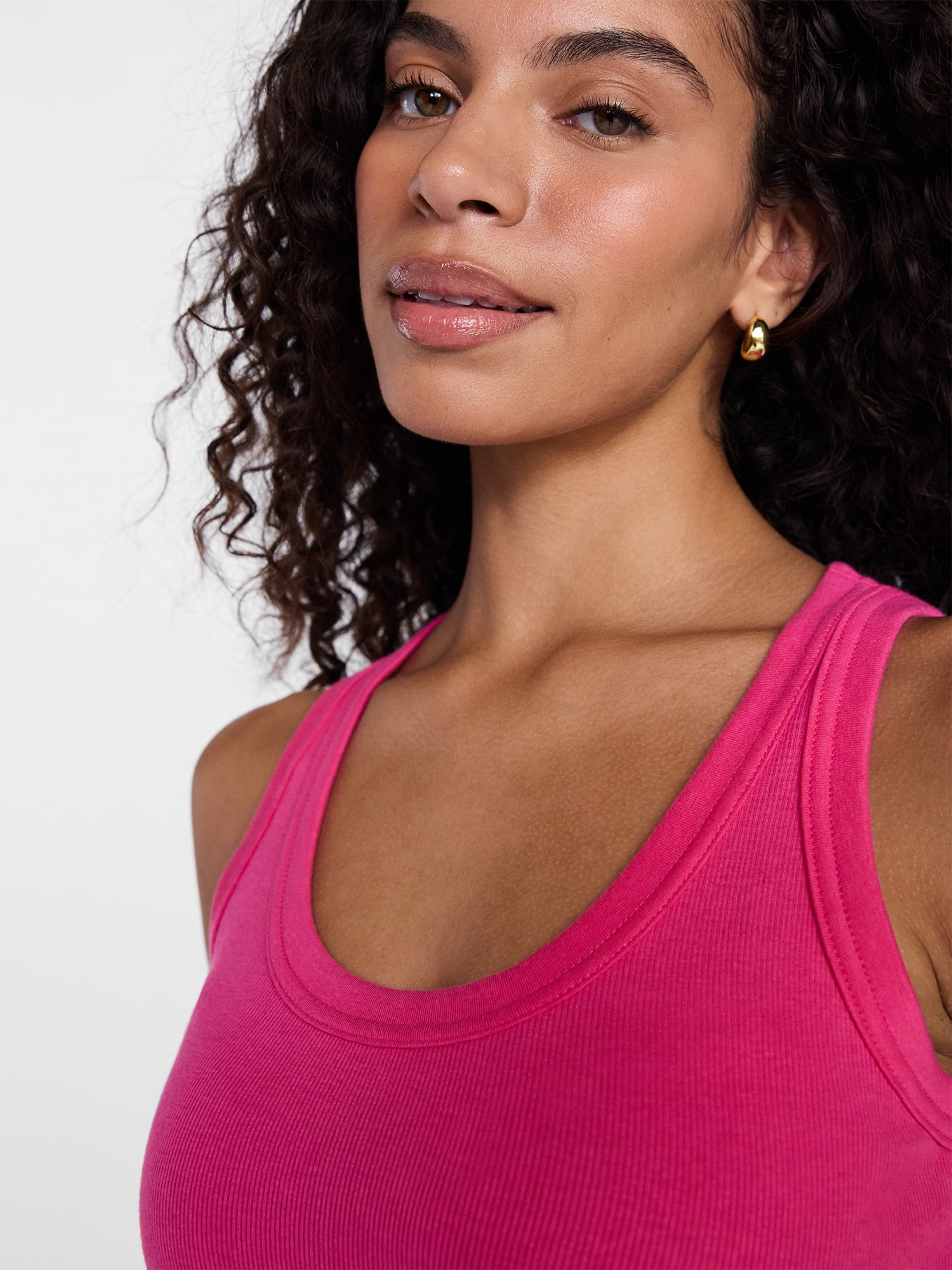 Time and Tru Women's Ribbed Tank Top, Sizes XS-XXXL