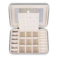 thumbnail image 7 of Unique Bargains Travel Jewelry Box with Mirror Portable PU Leather Jewelry Organizer White, 7 of 7