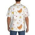 thumbnail image 5 of Wukai Funny Chicken Men's Casual Short-Sleeve Button Down Shirt - Lightweight Summer Dress Shirt for Daily Wear-Medium, 5 of 7
