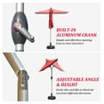thumbnail image 3 of Rectangle Patio Umbrella - Brick Red, Crank & Tilt - Outdoor Sun Shade for Table, Deck, or Patio - UV Protection - Aluminum Frame Brick red + Rectangular + Garden & Outdoor, 3 of 6