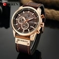 thumbnail image 4 of Curren 8291 Chronograph Watches Casual Leather Watch For Men Fashion Military Sport Mens Wristwatch Gentleman Quartz Clock - Quartz Wristwatches, 4 of 6