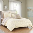 thumbnail image 2 of Keppel 10 Piece Comforter Set Complete Bed in a Bag Pleated Ruffles and Reversible Print Bedding with Sheet Set, 2 of 5
