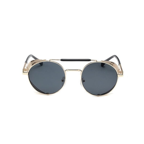 Gafas de sol de moda Gafas de sol de metal abatibles personalizadas Gafas de sol retro con marco redondo Universal para mujeres y hombres