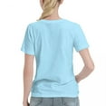 thumbnail image 3 of ALLNOB Women's Standard Short Sleeve T-Shirt 150g Sky Blue, 3 of 8