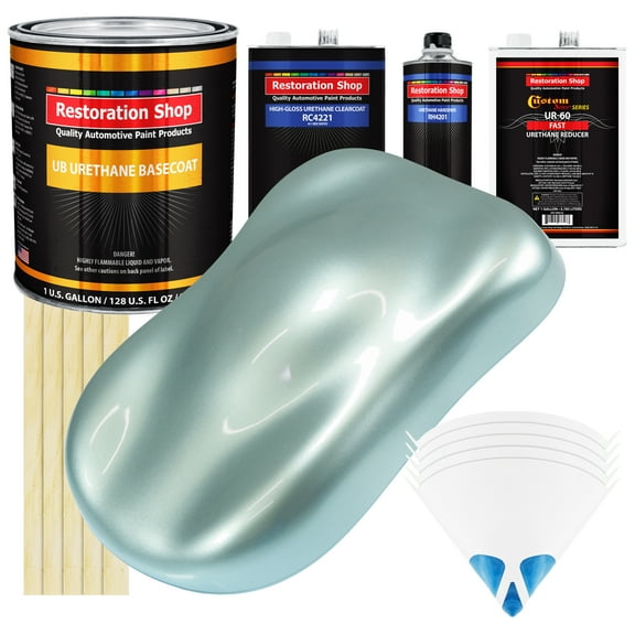 Frost Blue Metallic Gallon URETHANE BASECOAT CLEARCOAT Car Auto Paint FAST Kit