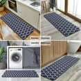 thumbnail image 6 of Navy and White Geometric Lattice Pattern Kitchen Rug Mat,Kitchen Runner Rugs Non Skid Washable,Decorative Kitchen Floor Mats for Kitchen,Sink,Laundry,17"x47.2", 6 of 7