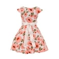 thumbnail image 3 of Big Girls Lovely Cap Sleeve Floral Birthday Party Graduation Flower Girl Dress Coral 10 (2J1K2S3), 3 of 4