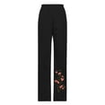 thumbnail image 4 of Fshinging Sweatpants Women Cropped Capri With Pockets Wide Leg Casual Soft Lightweight Capris Joggers Trousers, 4 of 5