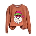thumbnail image 2 of Chandail Hatchima pour Femmes, Chandail Décontracté de Mode pour Femmes à Manches Longues et Col Rond Imprimé, Hauts Blouse, 2 of 3
