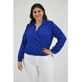 thumbnail image 1 of Blusa cruzada Roman Fashion /Tallas Extras, 1835 (Azul rey) azul 36, 1 of 6