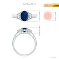 thumbnail image 5 of Angara Natural 1.55 Ct. Blue Sapphire with Diamond Classic Ring in Sterling Silver for Women (Ring Size: 9.5), 5 of 10