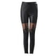 thumbnail image 1 of BRIGHTFUFU Leggings de empalme de encaje de imitación de cuero para mujer Pantalones de cintura alta Pantalones finos para mujer (negro talla M), 1 of 7