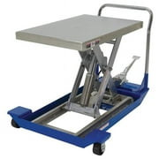 Vestil Manufacturing CART-24-10-M-PSS 48 x 24 in. 1000 lbs Two-Speed Foot Pump Scissor Cart - Partially Stainless Steel
