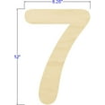 thumbnail image 2 of Pack of 1, 12 Inch x 1/4" Baltic Birch 7 Round Wood Numbers for Wood Craft Project, Children or Adult Art Work, Home and Holiday Décor and DIY Fun, Made in USA, 2 of 2