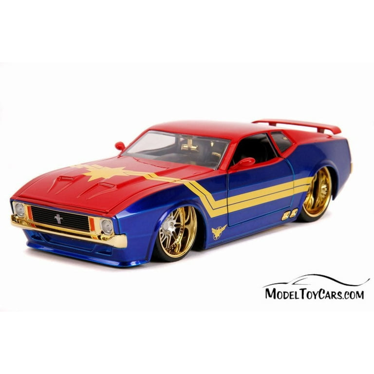 1973 Ford Mustang Mach 1 with Captain Marvel Figure, Red and