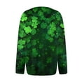 thumbnail image 5 of St. Patrick's Day Green Cardigan for Women Lucky Shamrock Pattern Sweaters Y2k Button Down Long Sleeve Knit Cardigans Open Front Sweaters Coat, 5 of 5