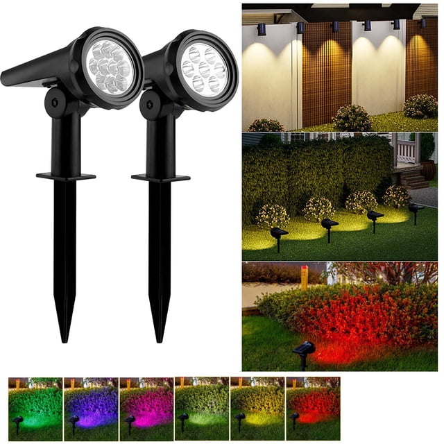 Xihbxyly Luces Solares para Jardín, Focos Impermeables para Exteriores, Control Inteligente de Iluminación, Sistema de Carga Solar, Batería de Alta Capacidad, Fácil Instalación, Decoración para Árbol