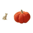 thumbnail image 1 of Figura de escritorio,Estatua de gato en estante,escritorio,oficina,decoración del hogar,Almohadas de calabaza de Halloween,Cojines de calabaza de Halloween,suaves,para decoración del, 1 of 8