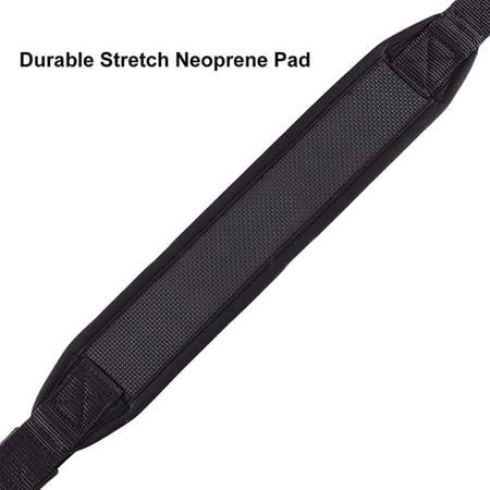 AcserGery Universal Archery Padded Crossbow Sling - Wide and Thick Adjustable Strap with 2 Point Sling (Black)