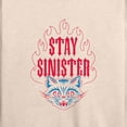 thumbnail image 3 of Instant Message - Stay Sinister Cat  - Women's Lightweight French Terry Long Sleeve Shirt, 3 of 6