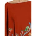 thumbnail image 3 of FASHIONWT Women Plus Size Christmas Long Sleeve Irregular Print Pullover T-Shirt Casual Loose Top, 3 of 4