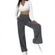 thumbnail image 5 of Pantalones casuales de cintura alta de otoño para mujer, pantalones rectos sueltos de pana de color sólido europeo y americano para mujer, 5 of 6