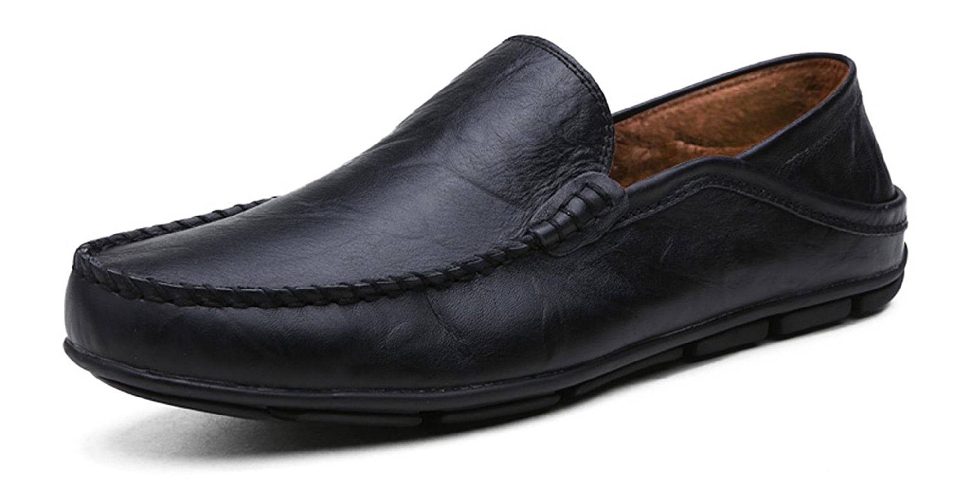 Go Tour Men’s Casual Leather Fashion Slip-on Loafers Shoes 