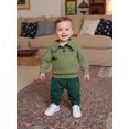 thumbnail image 4 of Miaouyo Toddler Baby Boy Fall Sweatshirts 6 12 18 24 Months 2T 3T 4T 5T Long Sleeve Lapel Collar Dinosaur Print Pullovers Fall Tops, 4 of 9