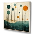 thumbnail image 2 of Designart "Blue Orange Mid Century Minimalist Oasis II" Abstract Collages Wall Art Living Room, 2 of 5