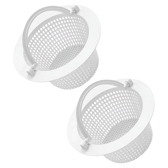 ACDANC 2 Pcs Skimmer Basket for Inground Pool Plastic Swimming White
