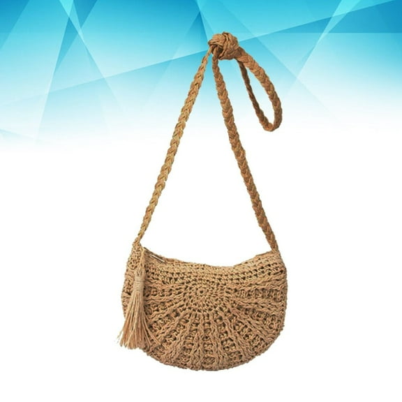BESTYASH Brown Woven Handbag with Zipper Closure, Stylish Tote for Work, Beach, Shopping, and Everyday Use