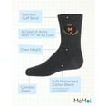 thumbnail image 3 of MeMoi Boys Stitched M Crest Solid Color Dress Crew Socks - Boys - Male, 7-8, Charcoal, 3 of 12