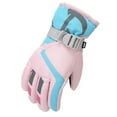 thumbnail image 2 of Bmisegm Kids Ski Mittens for Boys and Girls Windproof Outdoor Skating Snowboarding Kids Warm Gloves Insulated Cold Weather Mittens Pink M, 2 of 9