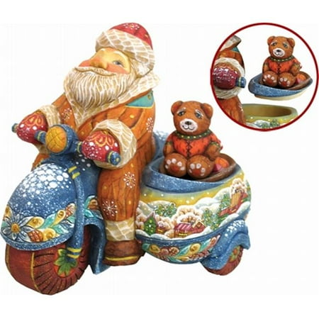 Derevo Collection Santa On Motorbike Surprise Box 5 in.